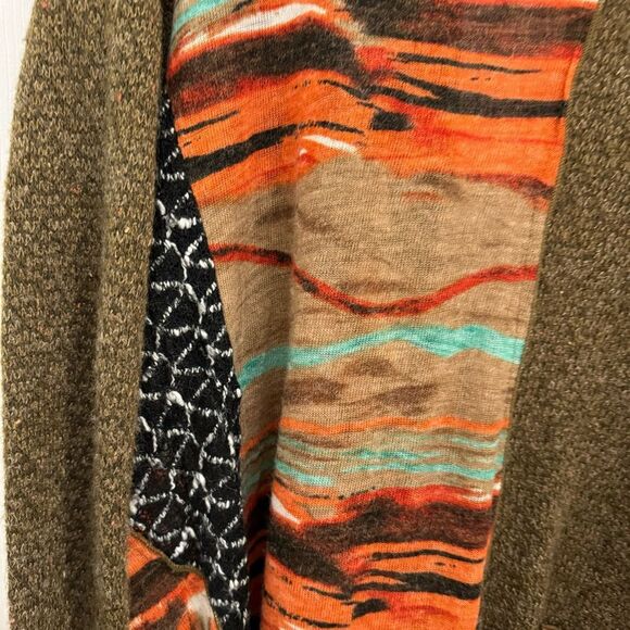 Radzoli Art to Wear Textured Cardigan Sz Medium Open Front Asymmetric Hem Artsy - Picture 5 of 6
